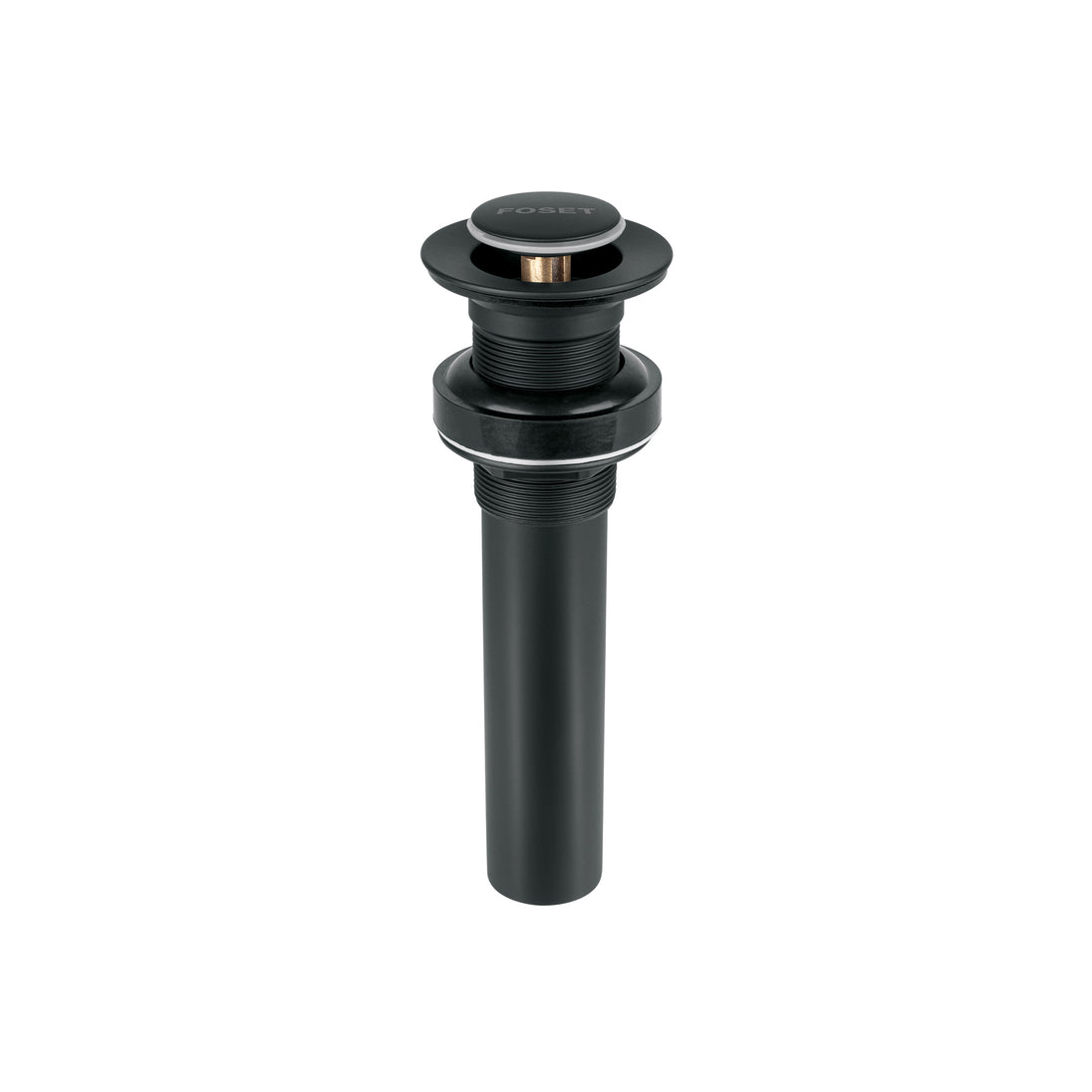 CE-206SM Contra para lavabo, sin rebosadero, sistema push, negro