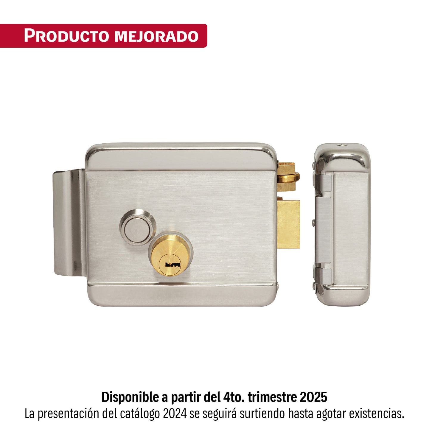 CEM-32D Cerradura electromecánica con botón, derecha, HERMEX