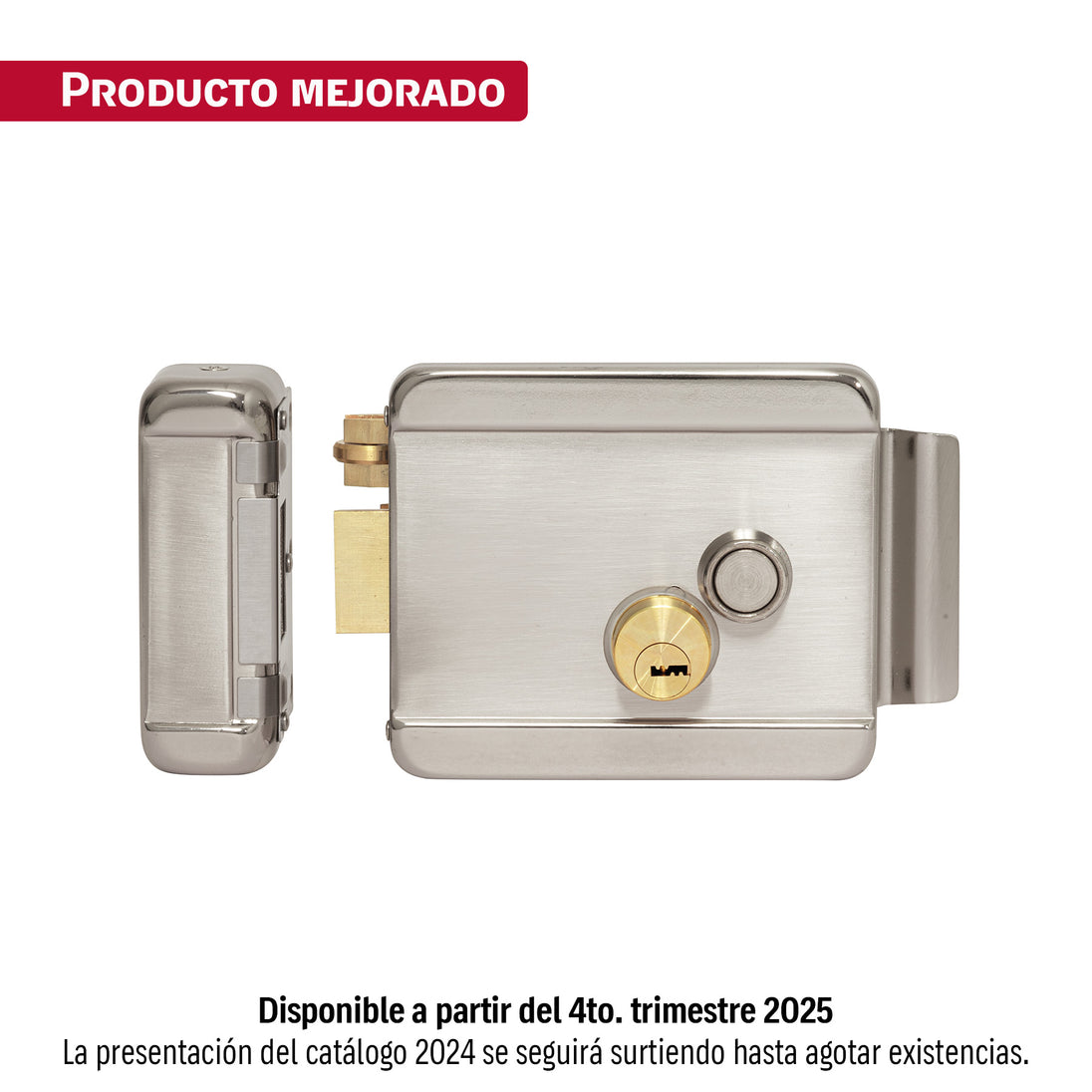 CEM-32I Cerradura electromecánica con botón, izquierda, HERMEX