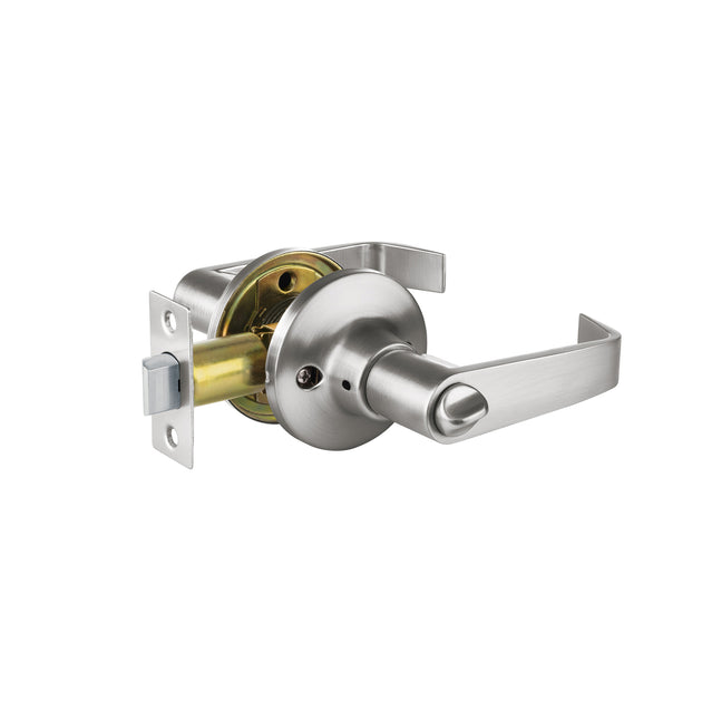 CEMA-13R Cerradura manija "Siena" p/recámara cromo mate, HERMEX