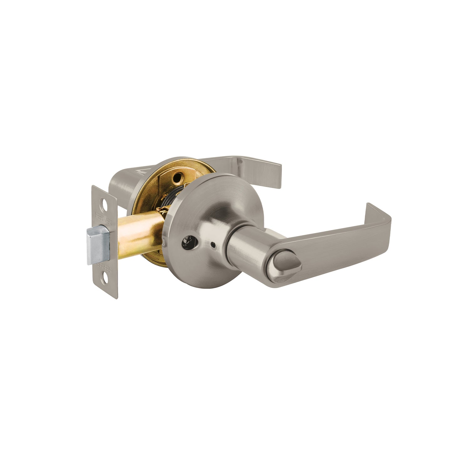 CEMA-14R Cerradura manija "Siena" p/recámara, níquel satinado, HERMEX
