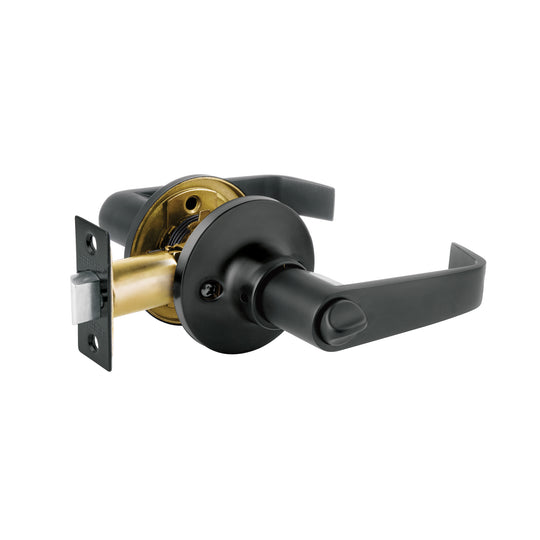 CEMA-16B Cerradura manija "Siena" p/baño, negro mate, HERMEX