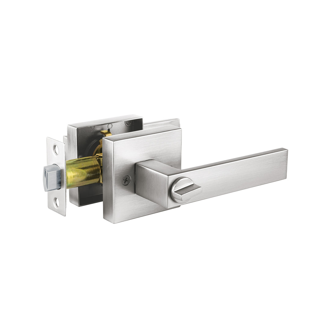 CEMA-23B Cerradura manija "Módena" p/baño, cromo mate, HERMEX
