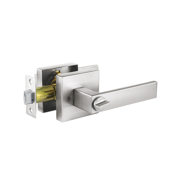 CEMA-23R Cerradura manija "Módena" p/recámara, cromo mate, HERMEX