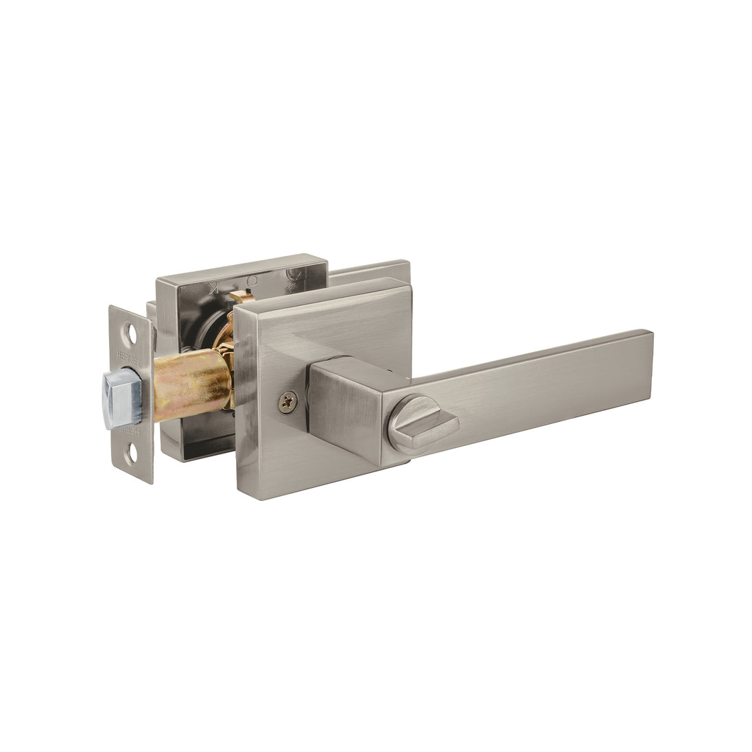 CEMA-24R Cerradura manija "Módena" p/recámara, níquel satinado,HERMEX