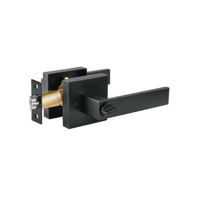 CEMA-26R Cerradura manija "Módena" p/recámara, negro mate, HERMEX