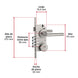 Cerradura Embutir Hermex CEMB-704E 4 Bulones Seguridad 35-45mm