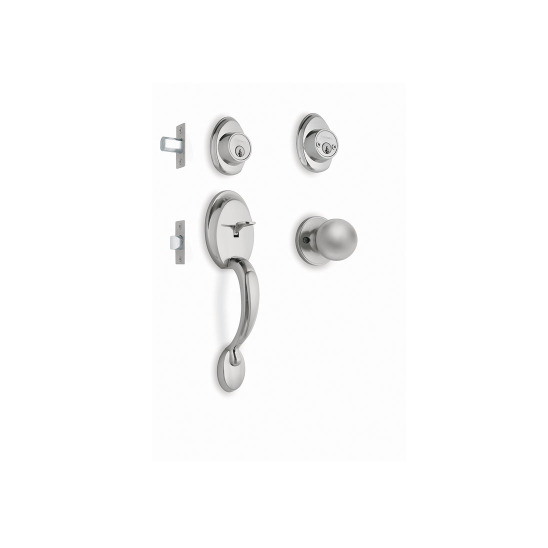 CEP-32PJP Jaladera y perilla, Berna llave-llave, cromo mate, BASIC