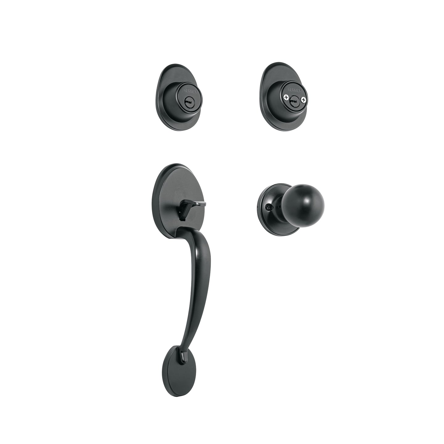 CEP-62PJ Jaladera/perilla, Lugo llave-llave, Negro, HERMEX