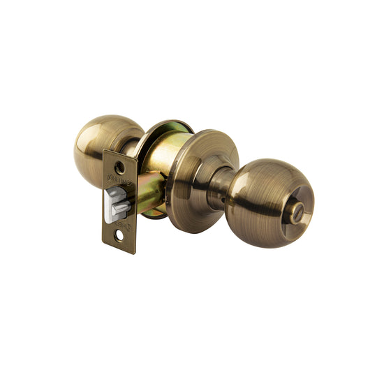 CEPO-21R Cerradura tipo esfera para recámara, latón antiguo, HERMEX