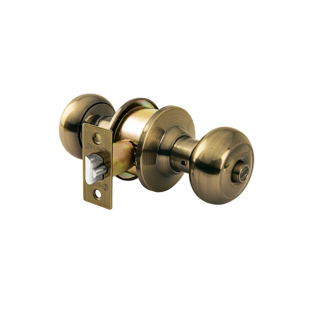 CEPO-22R Cerradura tipo oval para recámara, latón antiguo, HERMEX