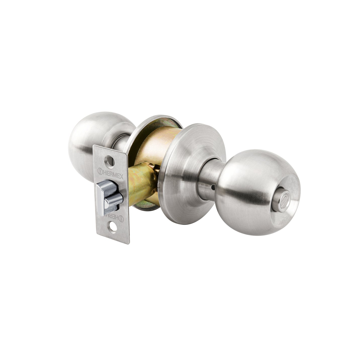 CEPO-31R Cerradura tipo esfera para recámara, cromo mate, HERMEX