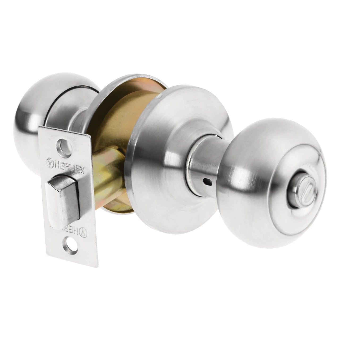 CEPO-32B Cerradura tipo oval para baño, cromo mate, HERMEX