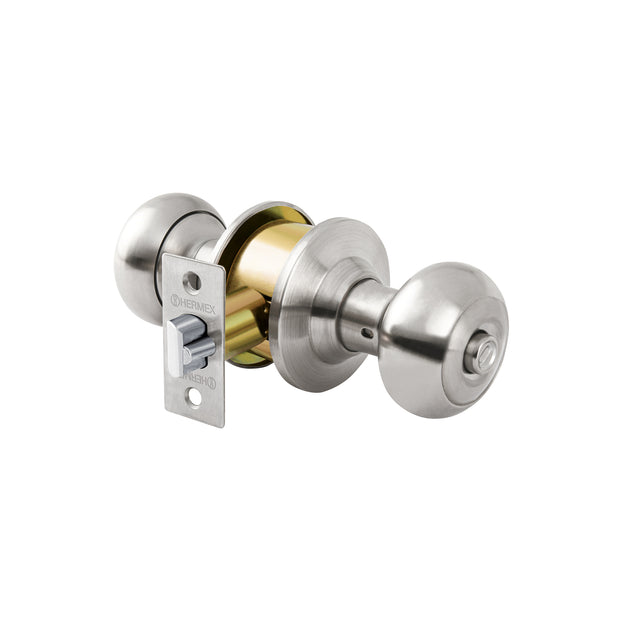CEPO-32R Cerradura tipo oval para recámara, cromo mate, HERMEX
