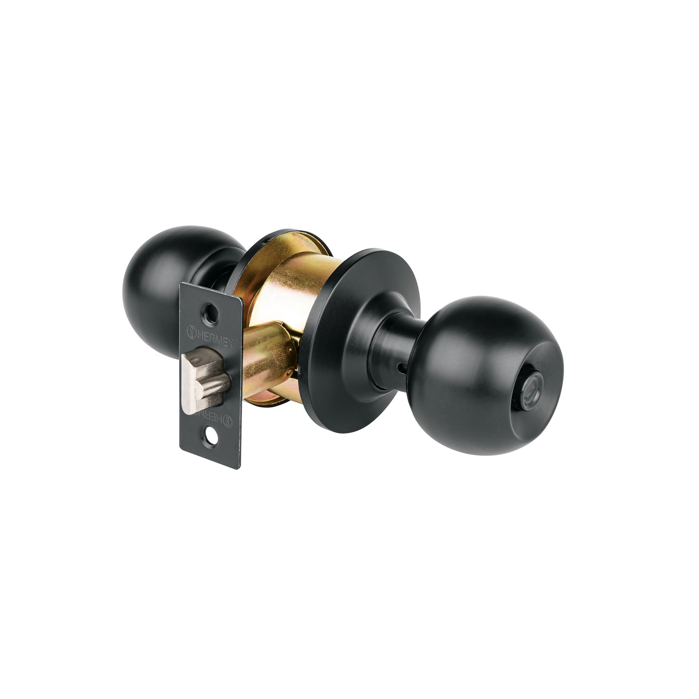CEPO-61R Cerradura pomo, negro, esfera, recámara, HERMEX