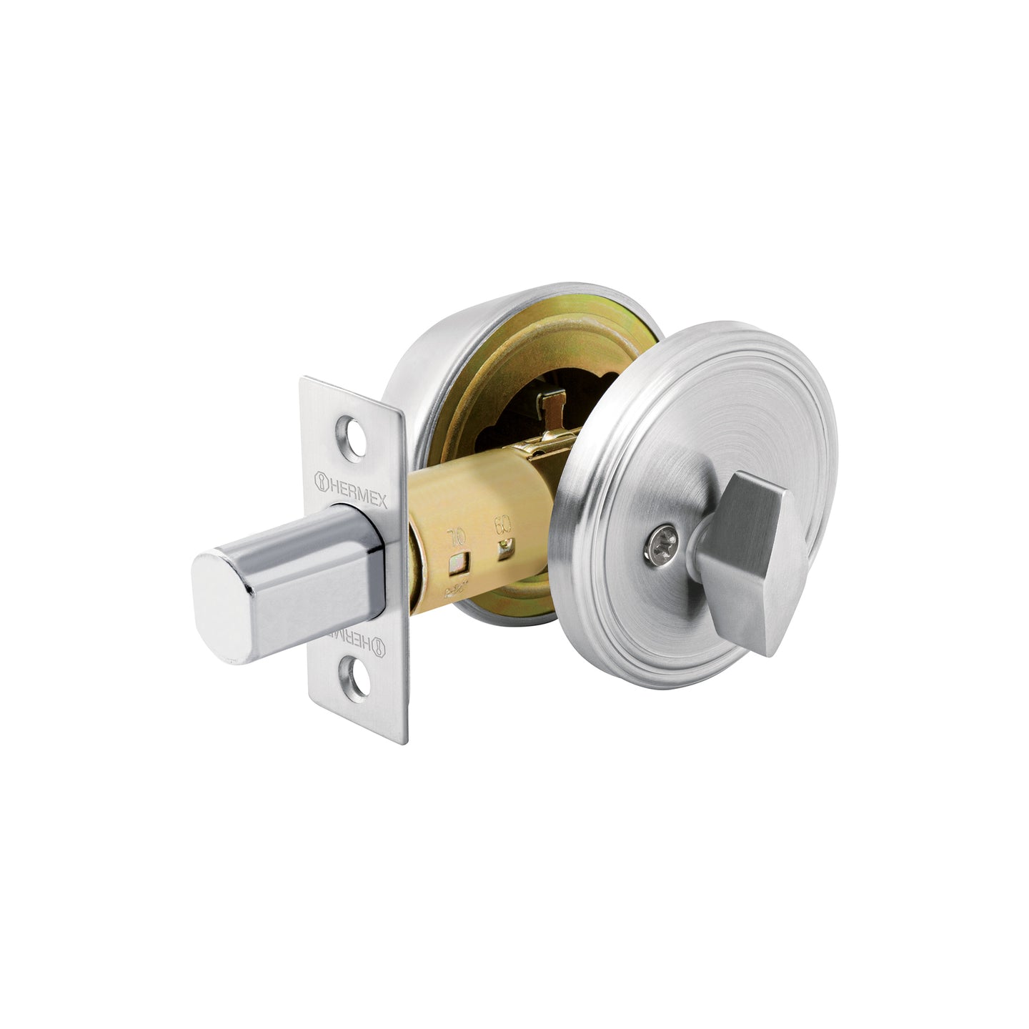 CERO-31 Cerrojo llave-mariposa cromo mate, llave puntos, HERMEX
