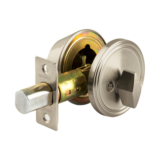 CERO-41 Cerrojo llave-mariposa níquel satinado, llave puntos, HERMEX