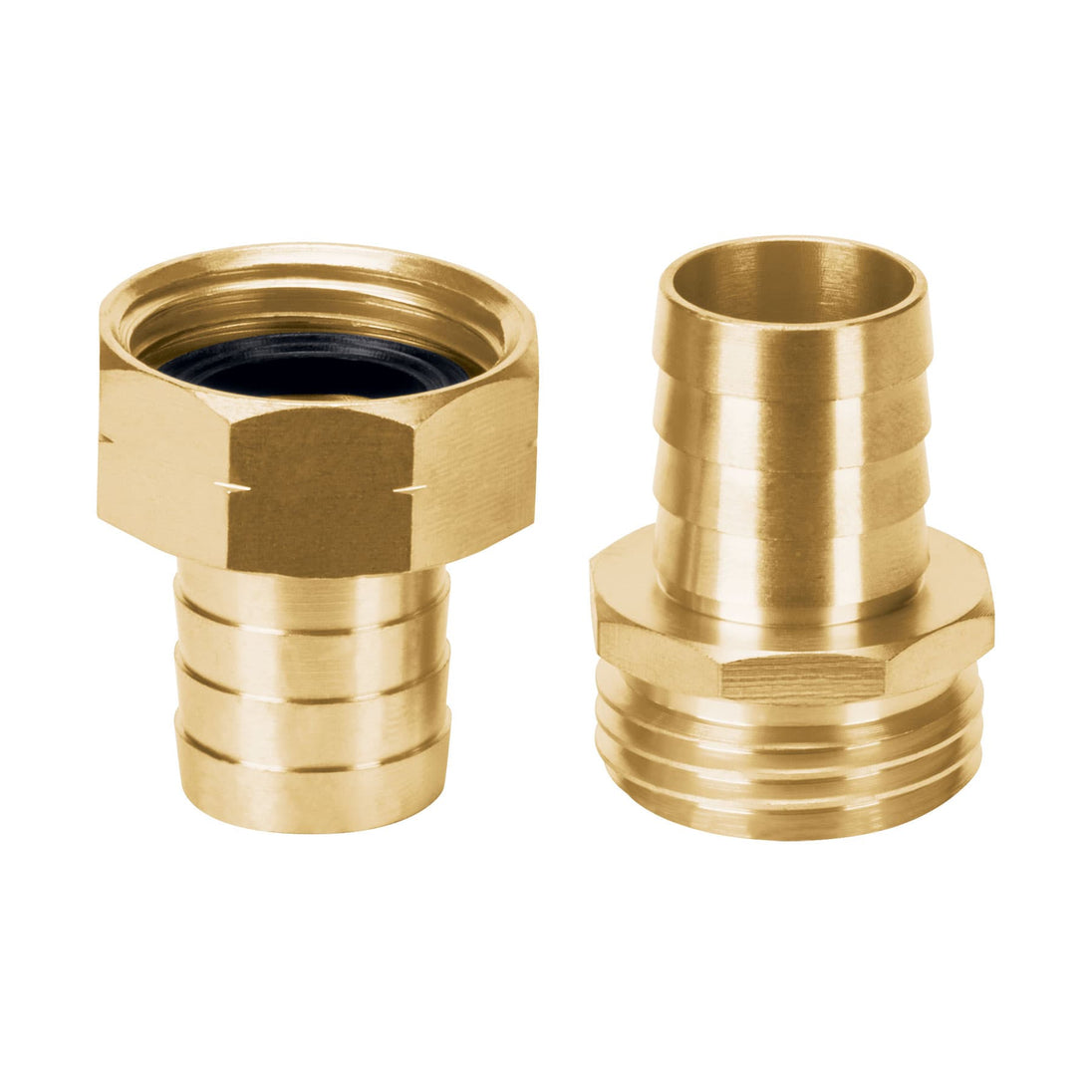 CFM-3/4B Conectores 3/4" macho y hembra de latón sólido para manguera
