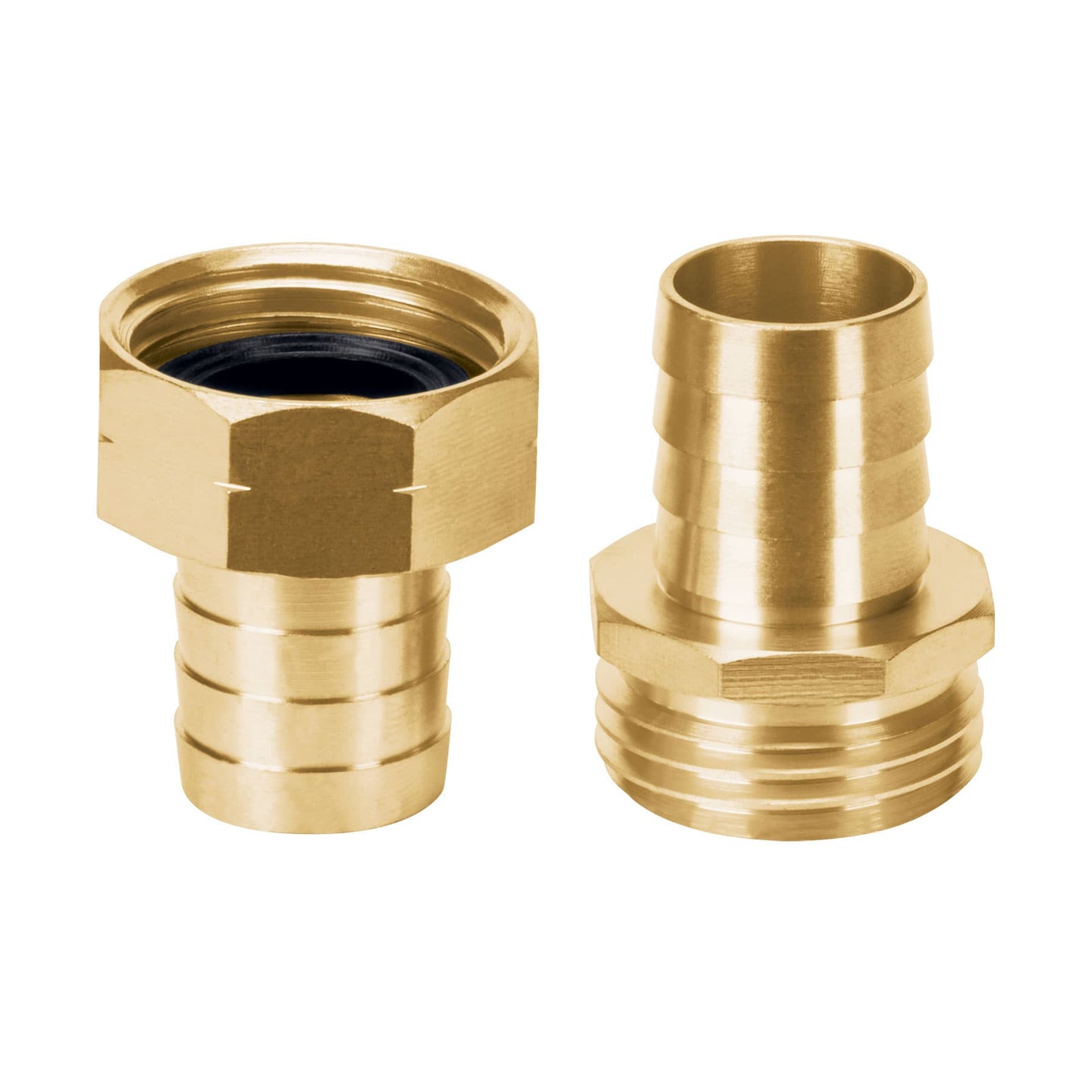 CFM-3/4B Conectores 3/4" macho y hembra de latón sólido para manguera