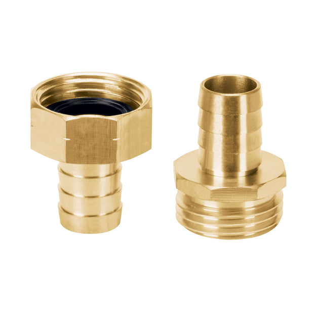 CFM-5/8B Conectores 5/8" macho y hembra de latón sólido para manguera