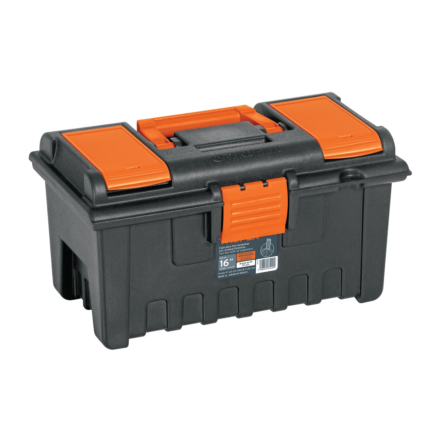 CHA-16NC Caja para herramienta de 16" con compartimentos, TRUPER