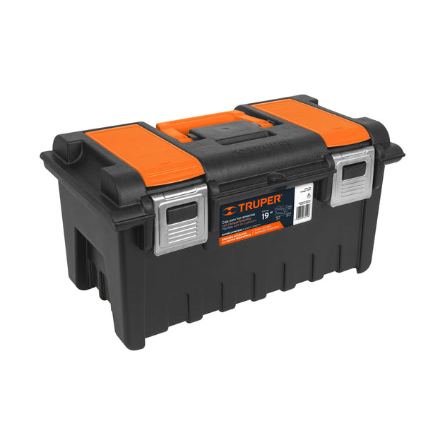CHA-19S Caja p/herramienta 19" c/compartimentos y broches metálicos