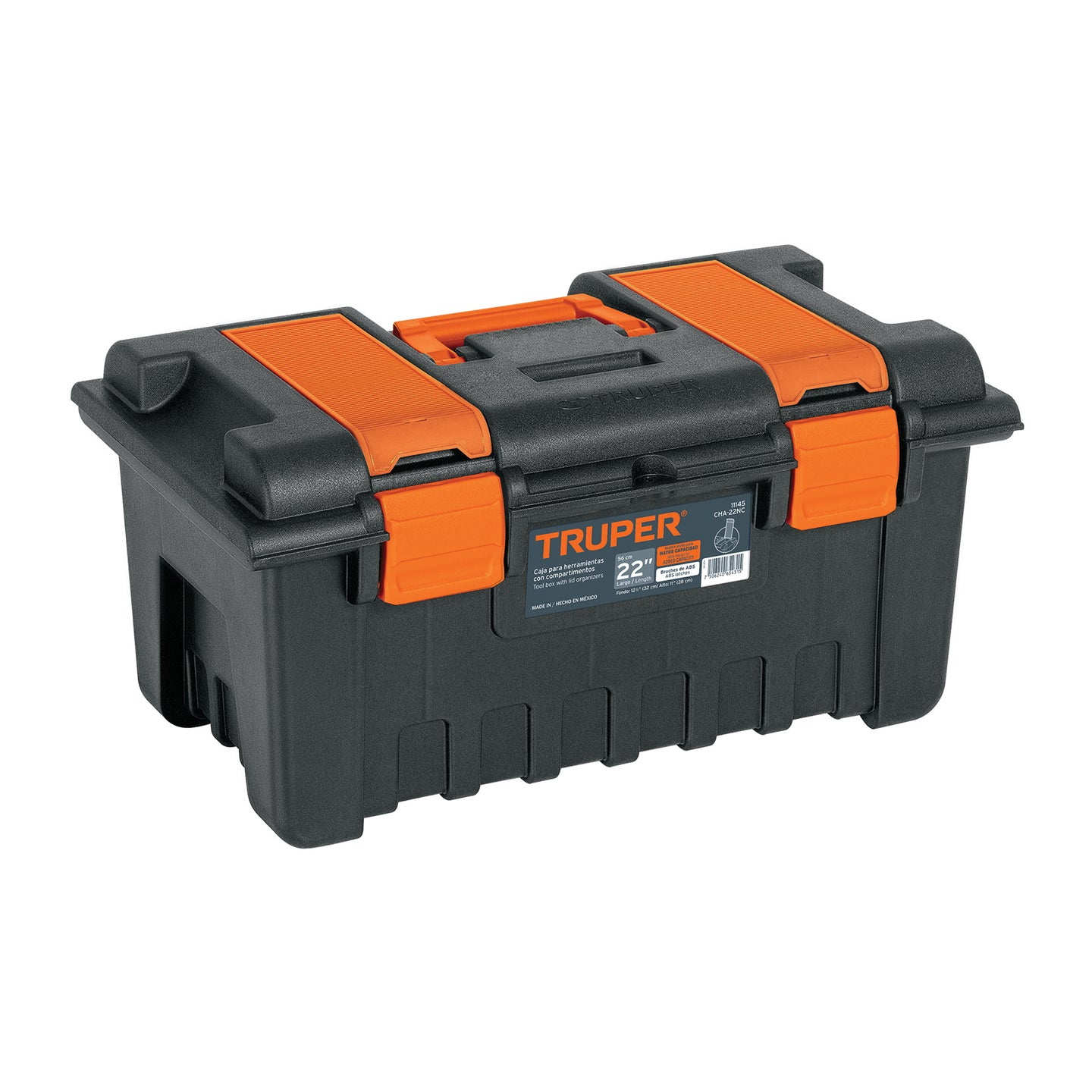 CHA-22NC Caja para herramienta de 22" con compartimentos, TRUPER