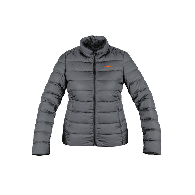 CHAM-GD-M Chamarra de plumas ligera para mujer, gris, M, TRUPER