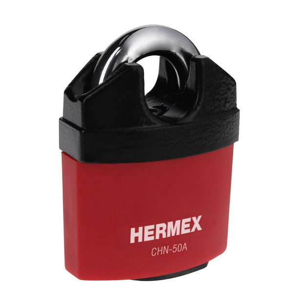 CHN-50A Candado de hierro 50 mm, gancho protegido, llave de disco