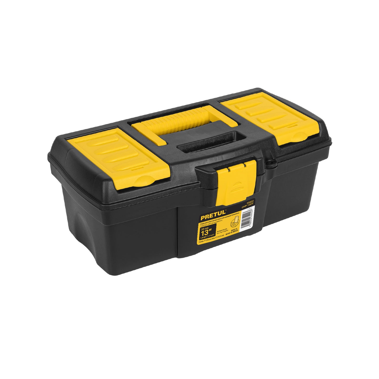 CHP-13CP Caja para herramienta de 13" con compartimentos, Pretul