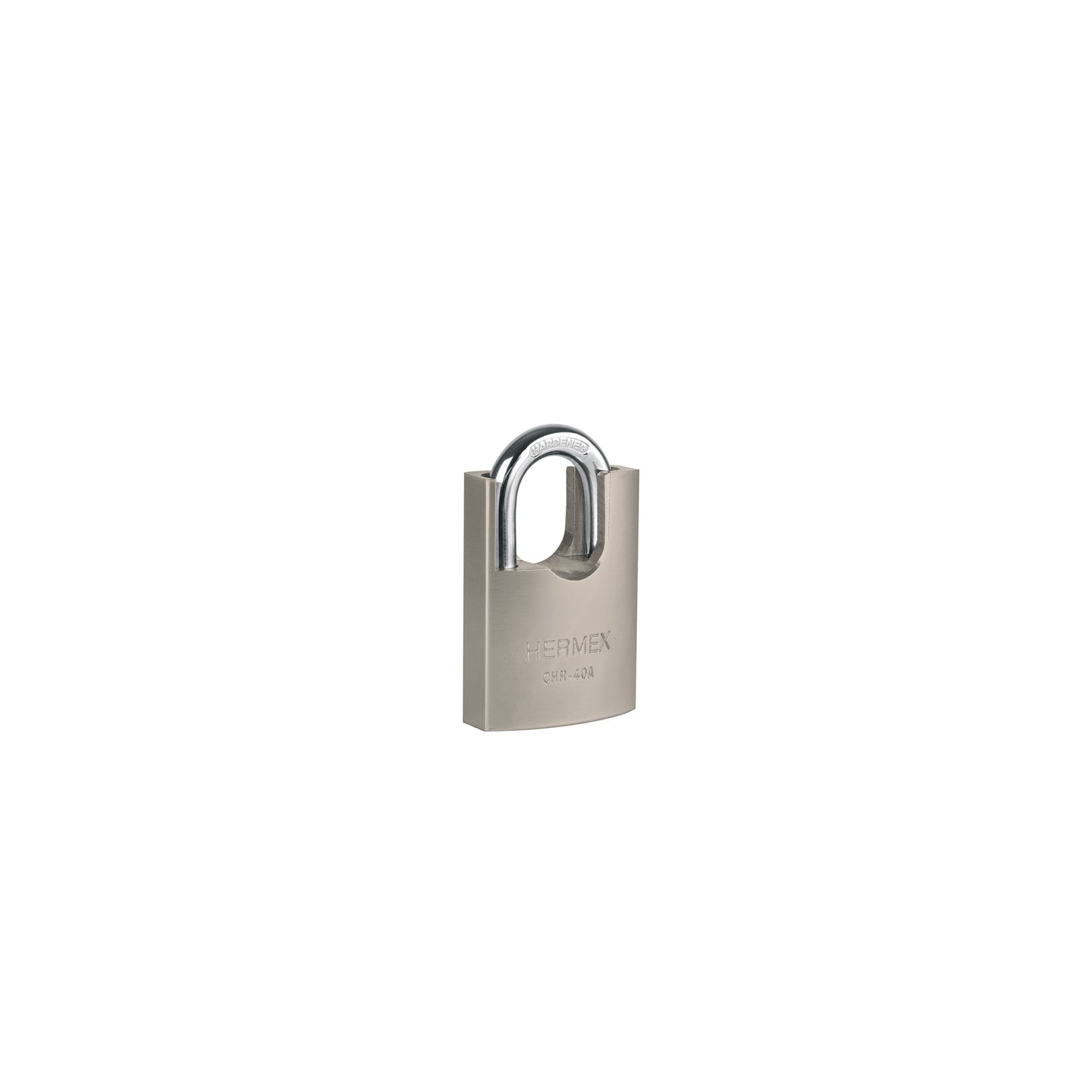 CHR-40A Candado de hierro 40 mm con coraza, llave de disco, HERMEX
