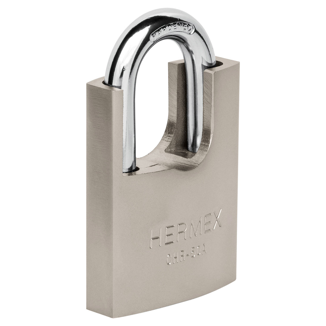 CHR-50A Candado de hierro 50 mm con coraza, llave de disco, HERMEX