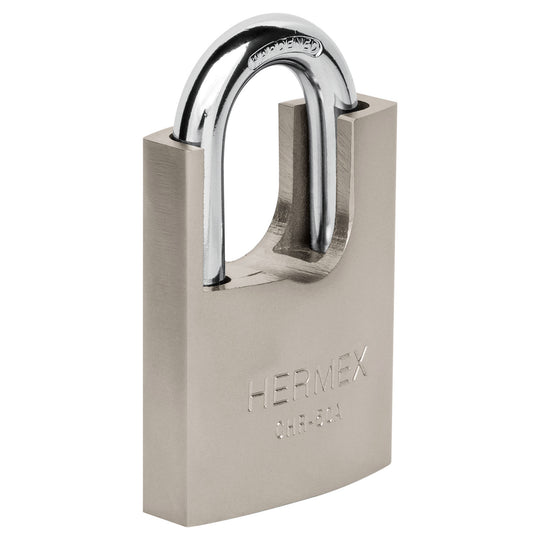 CHR-50A Candado de hierro 50 mm con coraza, llave de disco, HERMEX