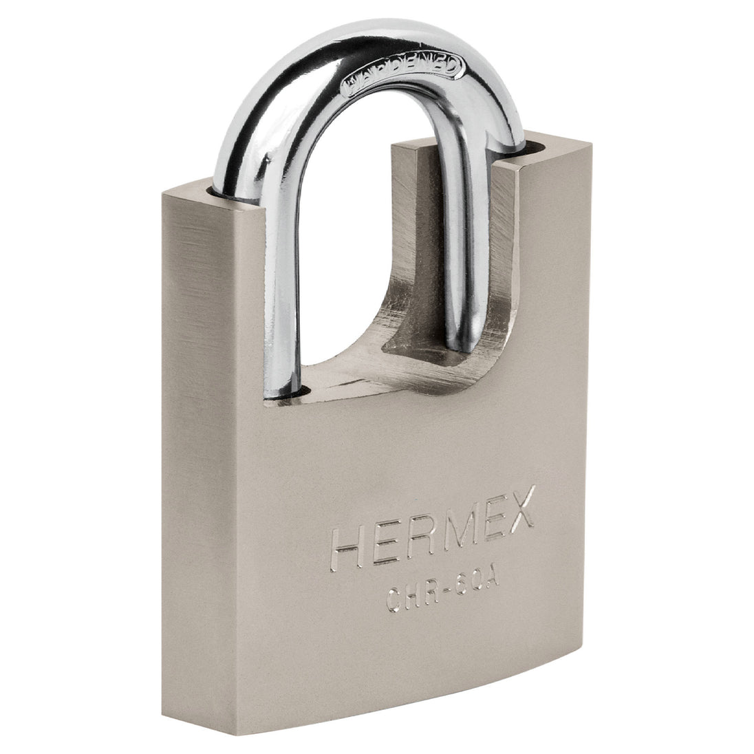CHR-60A Candado de hierro 60 mm con coraza, llave de disco, HERMEX