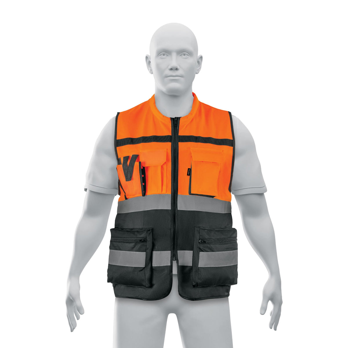 Chaleco Brigadista Pretul CHS-300N, Naranja, Visibilidad 40/150 m