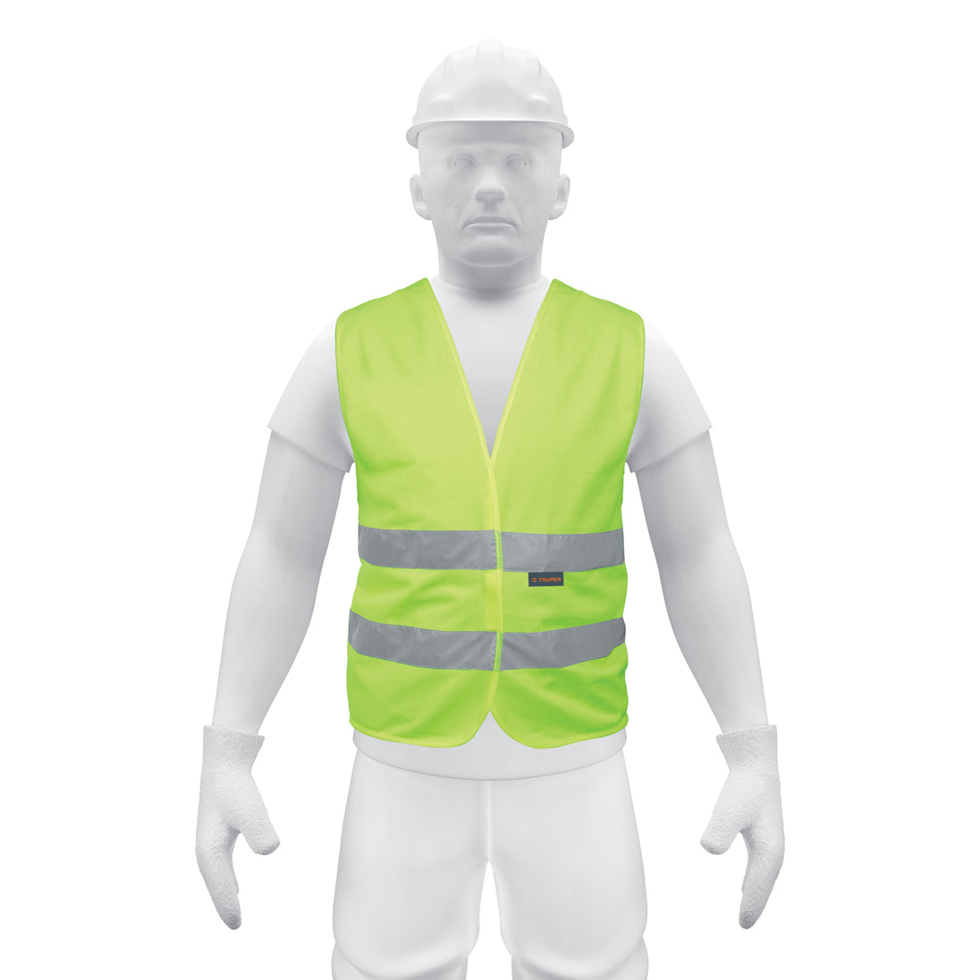 CHS-500V Chaleco de seguridad verde con cintas de alta visibilidad