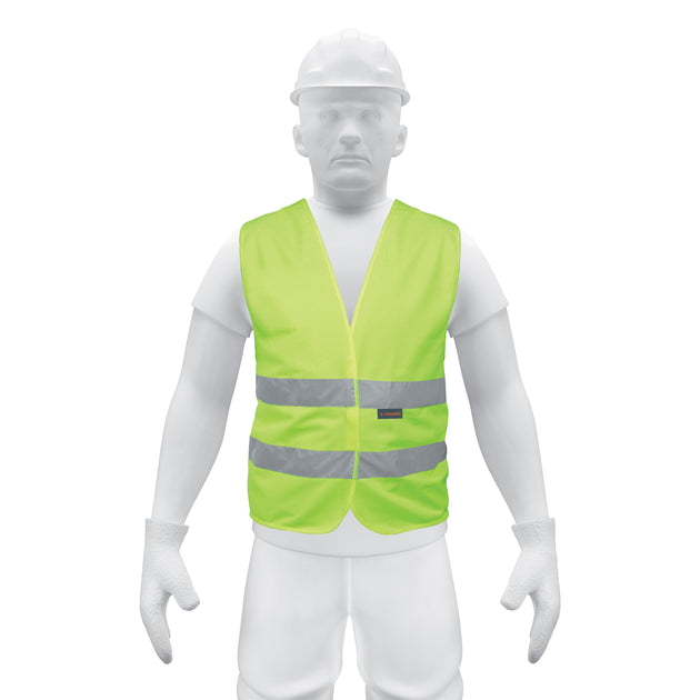 CHS-500V Chaleco de seguridad verde con cintas de alta visibilidad