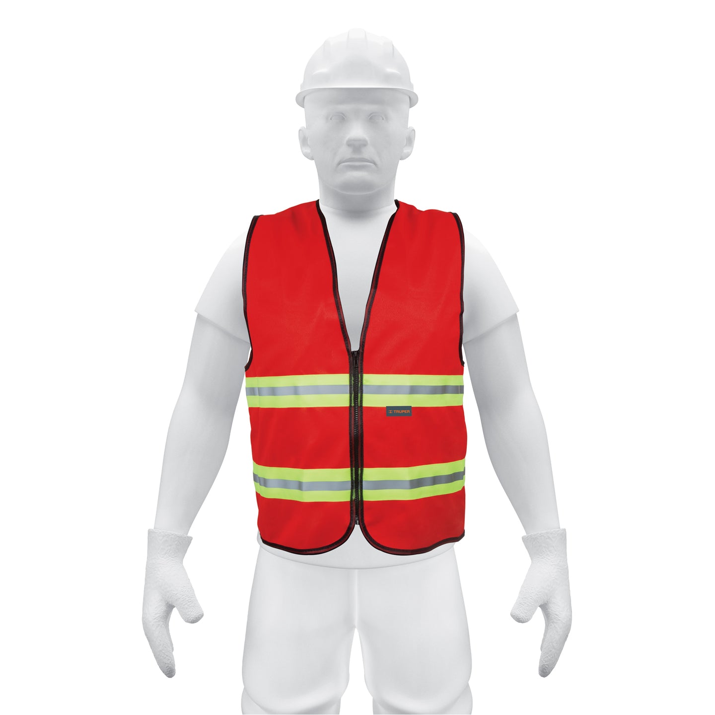 CHS-600R Chaleco de seguridad rojo alta visibilidad con cierre