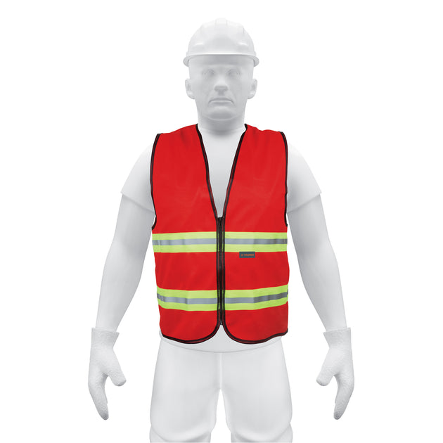 CHS-600R Chaleco de seguridad rojo alta visibilidad con cierre