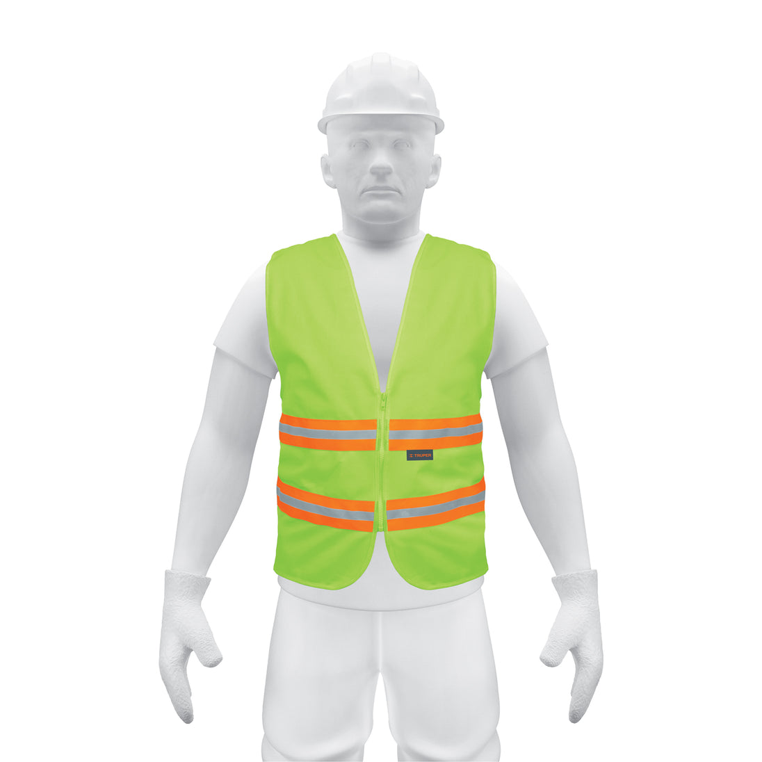 CHS-600V Chaleco de seguridad verde alta visibilidad con cierre
