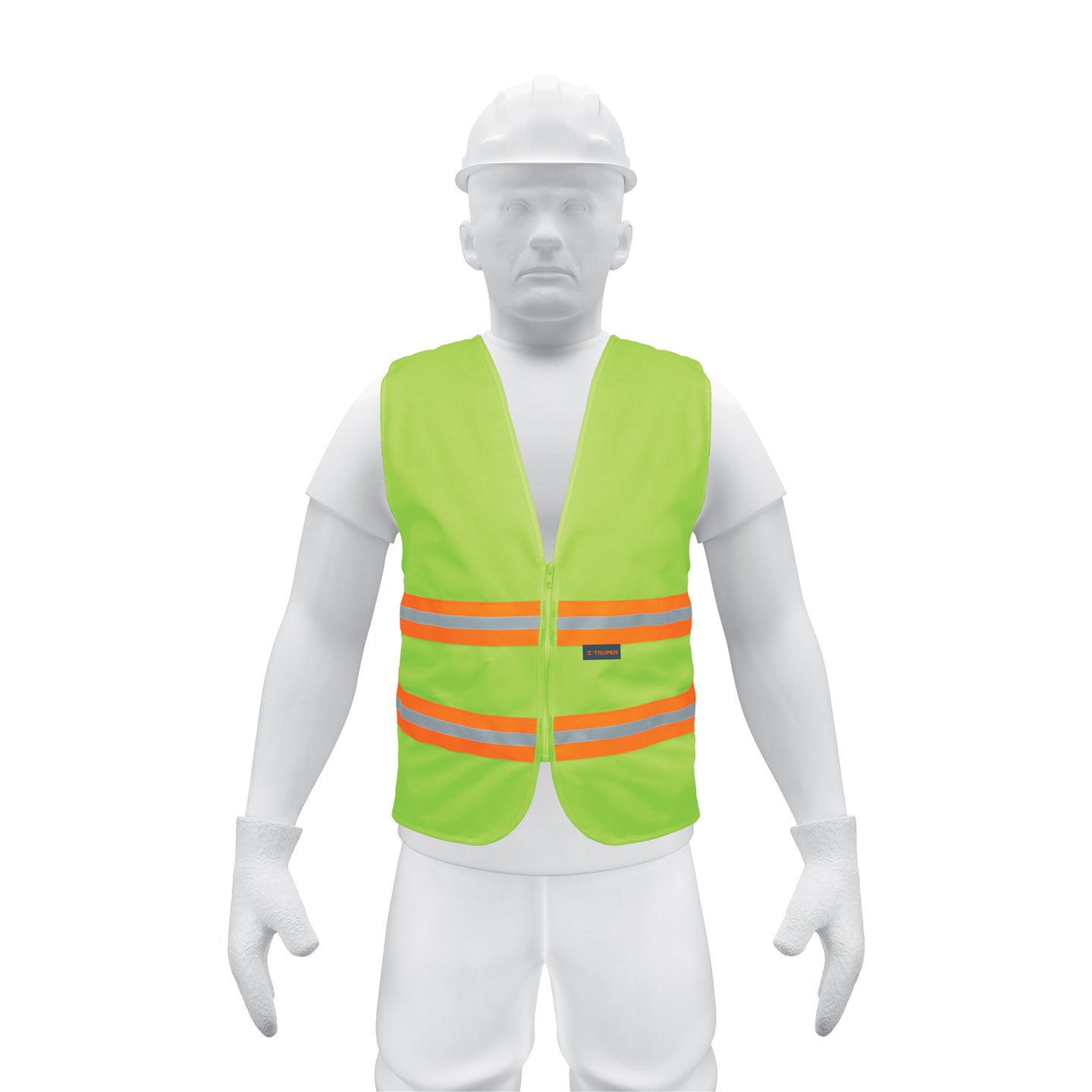 CHS-600V Chaleco de seguridad verde alta visibilidad con cierre