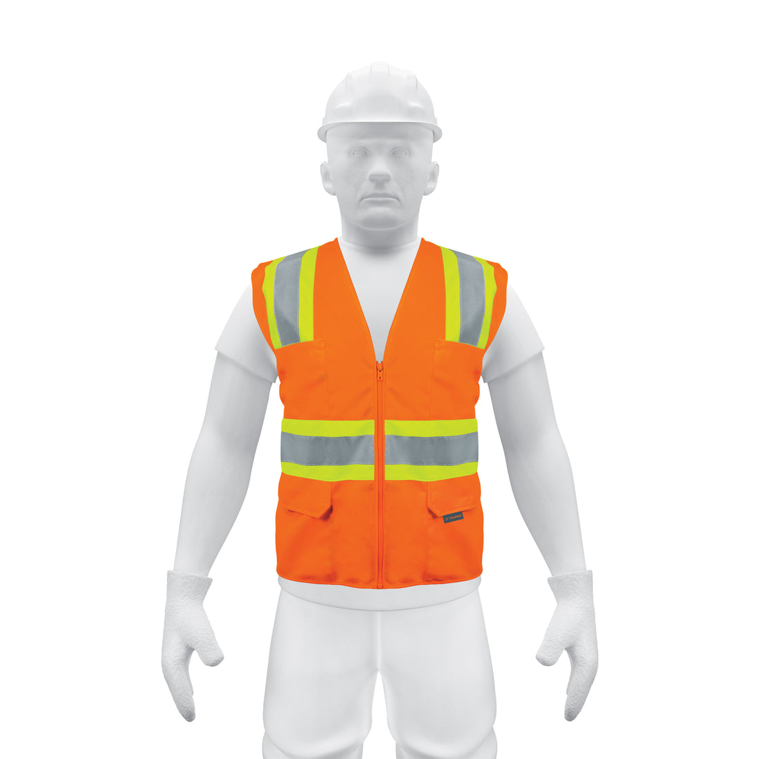 CHS-700N Chaleco de seguridad naranja max visibilidad y 6 bolsas