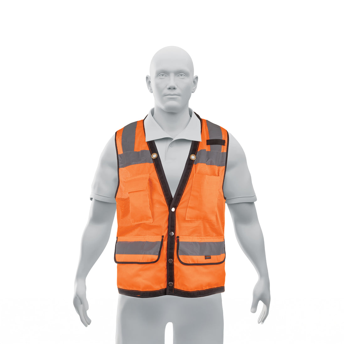 CHS-800N-L Chaleco seguridad reforzado naranja con bolsas, G, EXPERT