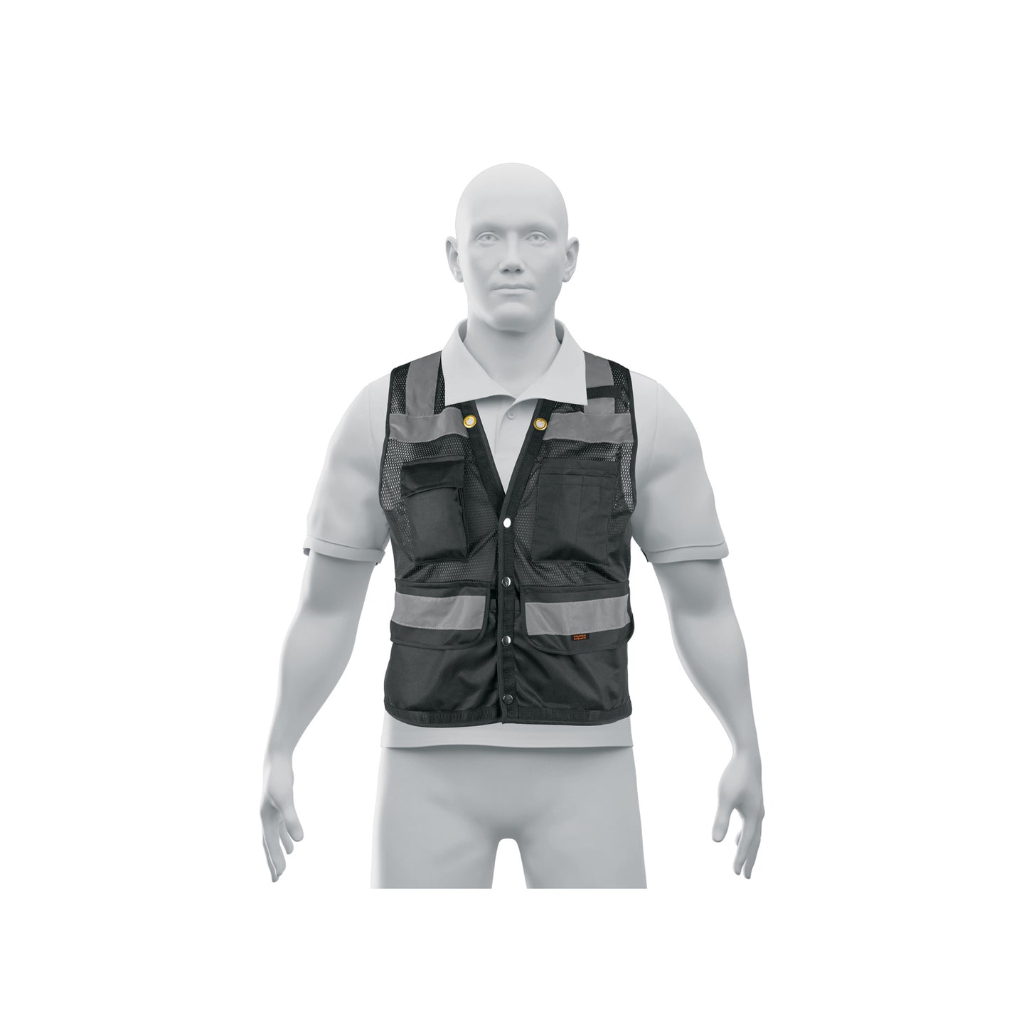 CHS-800NE-L Chaleco seguridad reforzado negro con bolsas, G, EXPERT