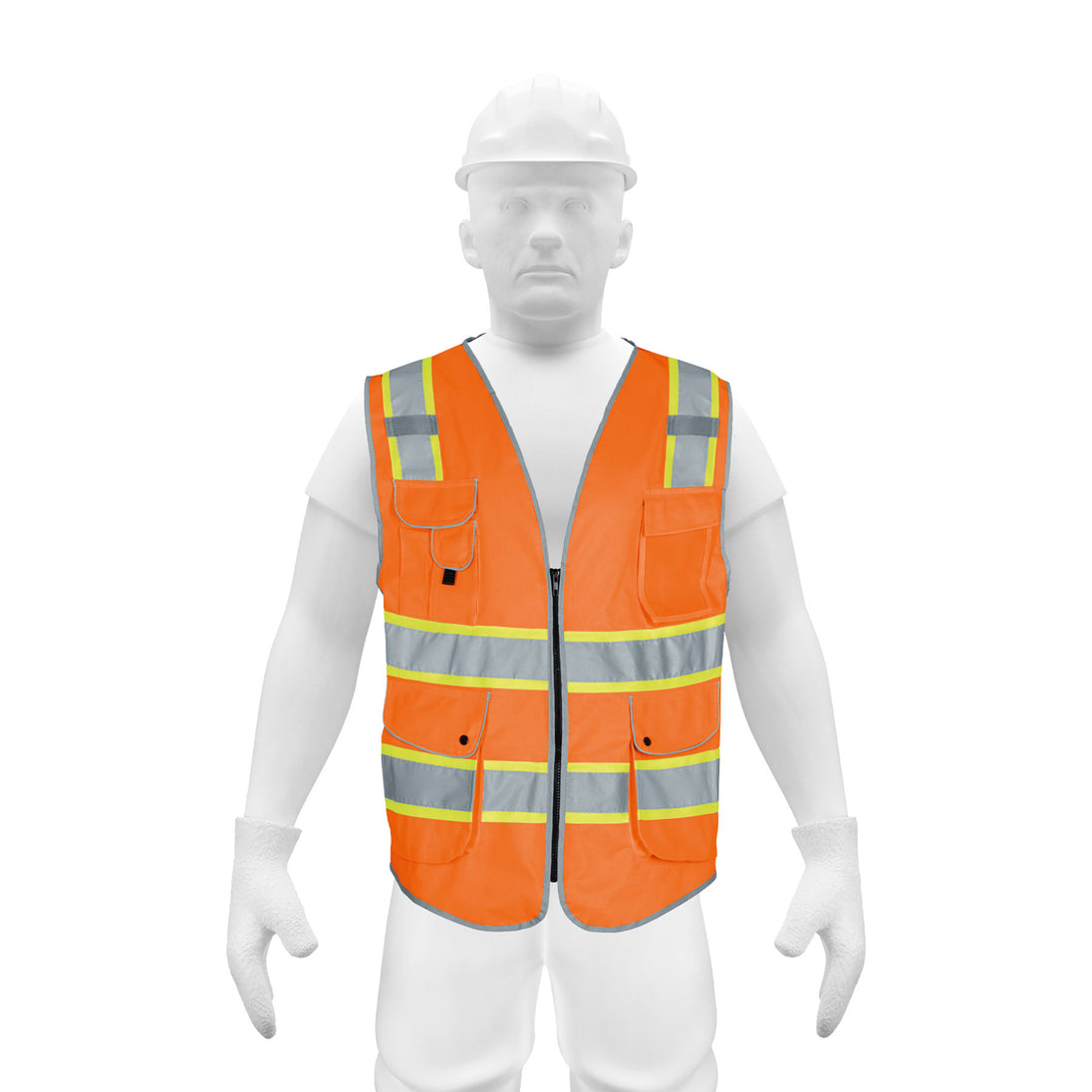 CHS-900N-L Chaleco de seguridad de alta visibilidad, naranja, G, EXPERT
