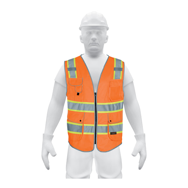 CHS-900N-XL Chaleco de seguridad de alta visibilidad, naranja, XG,EXPERT