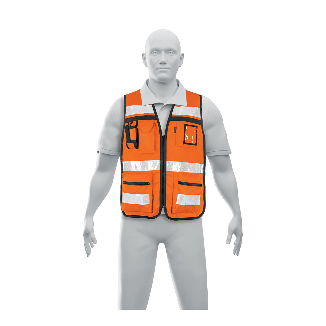 CHS-900N Chaleco brigadista con cintas reflejantes, color naranja