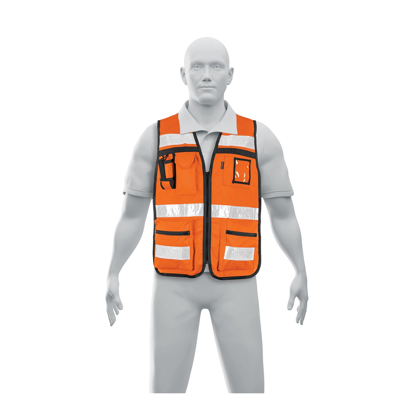 CHS-900N Chaleco brigadista con cintas reflejantes, color naranja