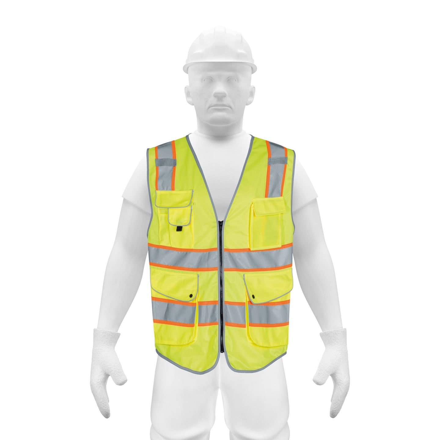 CHS-900V-L Chaleco de seguridad de alta visibilidad, verde, G, EXPERT
