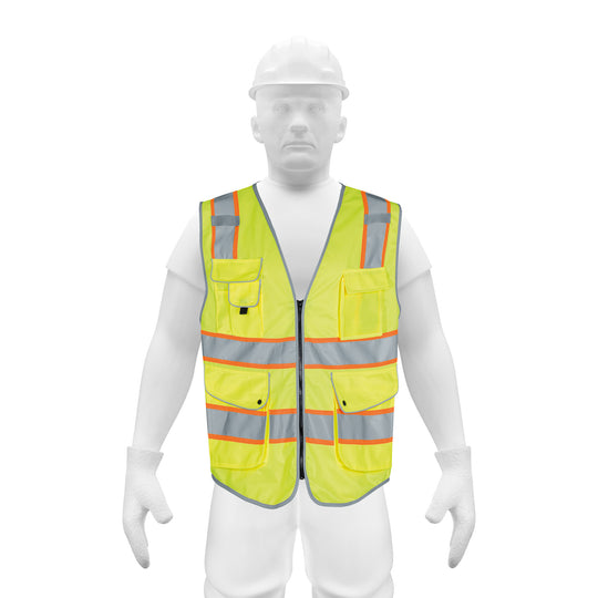 CHS-900V-L Chaleco de seguridad de alta visibilidad, verde, G, EXPERT